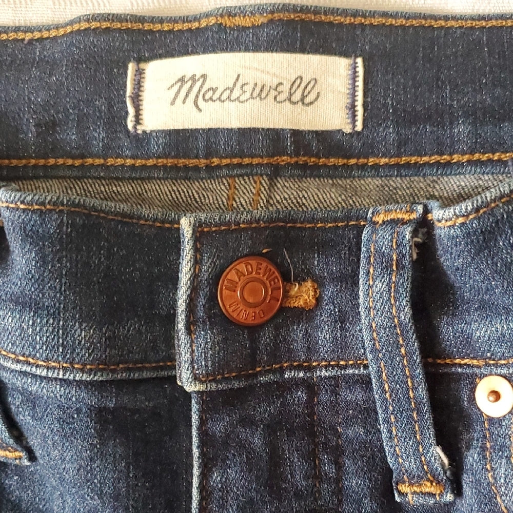 Madewell Slim  Classic Blue Straight Leg Jeans Size 26 - Picture 7 of 14